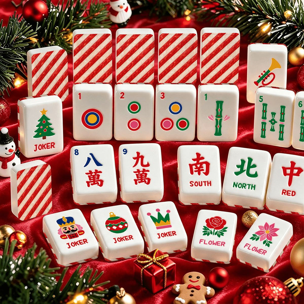 Candy Cane Playful Workshop Christmas Mahjong Tiles