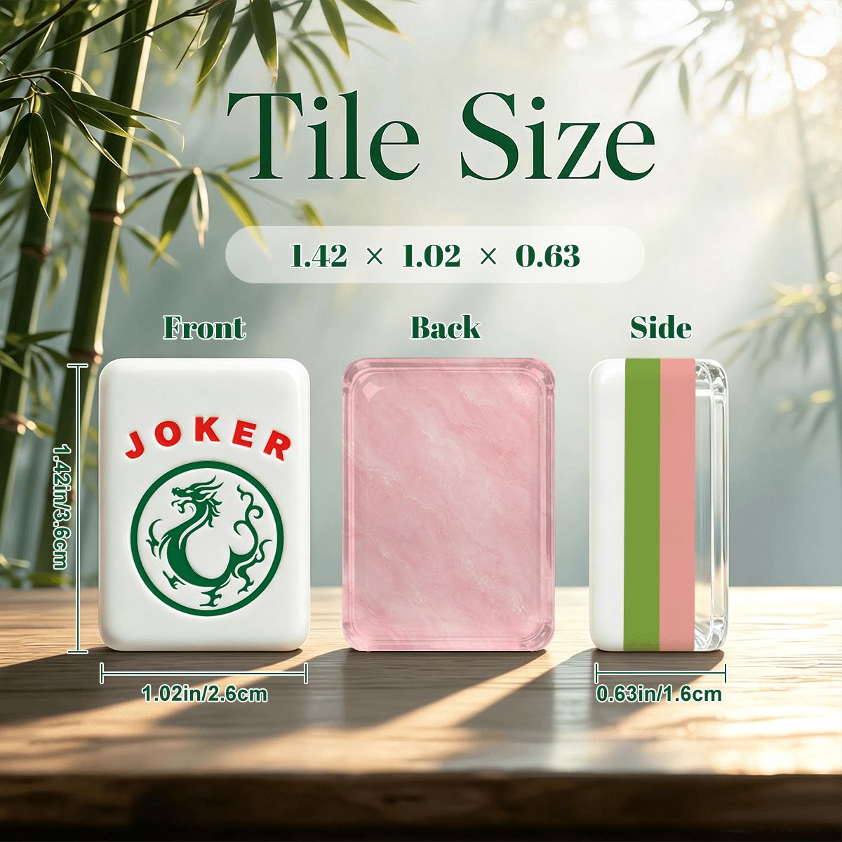 Pink Shimmer Marble 4 Layer American Mahjong Tiles Set