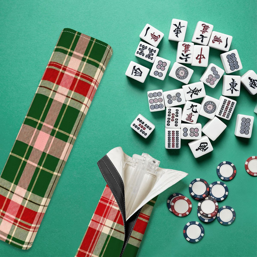 Christmas Plaid Tile Pusher Racks with Storage