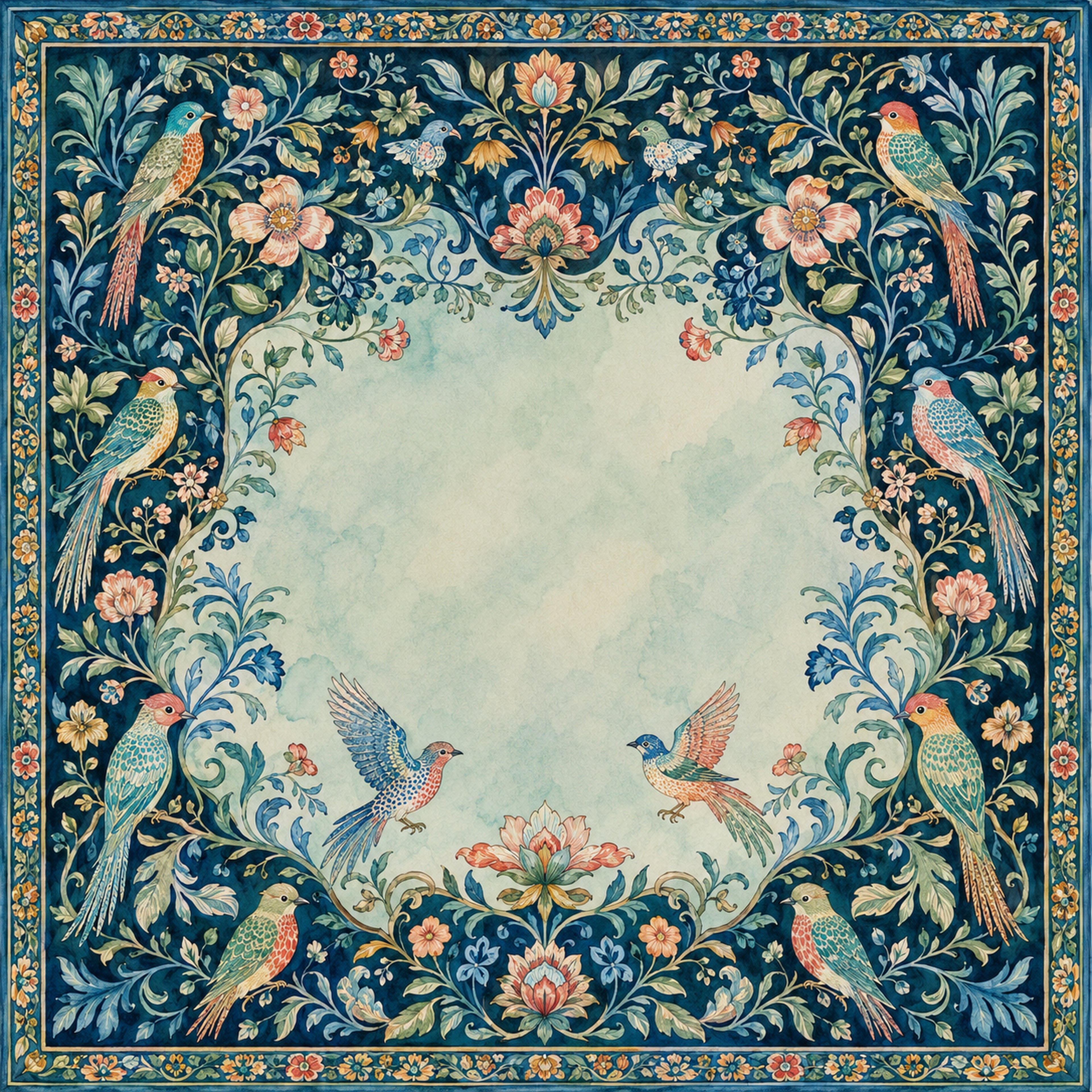 Velvet Aviary Mahjong Mat