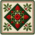 Embroidery Christmas Mahjong Mat