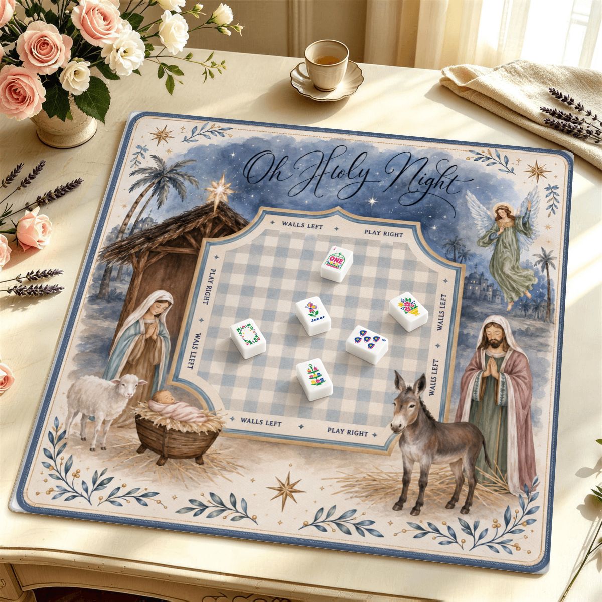 O Holy Night Premium Mahjong Mat | Made in USA