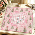 Pink Christmas Trees Premium Mahjong Mat | Made in USA