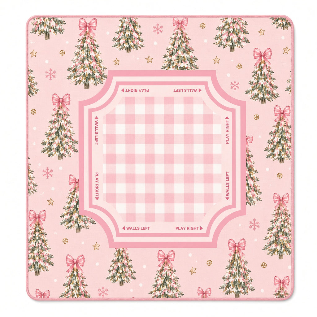Pink Christmas Mahjong Mat